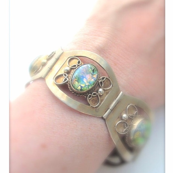 Sterling Silver Vintage Bracelet Handmade Cuff - Picture 2 of 5